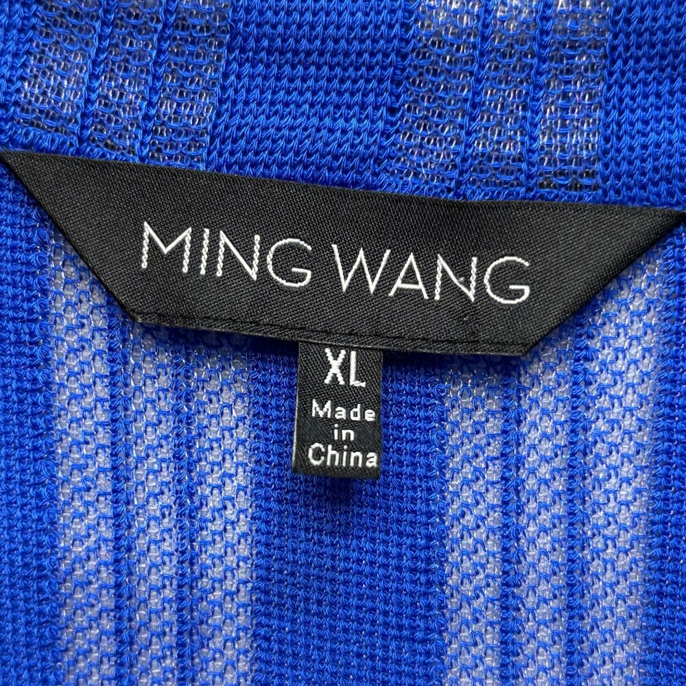 Ming Wang Women 3/4 Sleeve Cardigan Sweater Jacket Size XL X-Large Blue D092 -20 - Picture 15 of 16